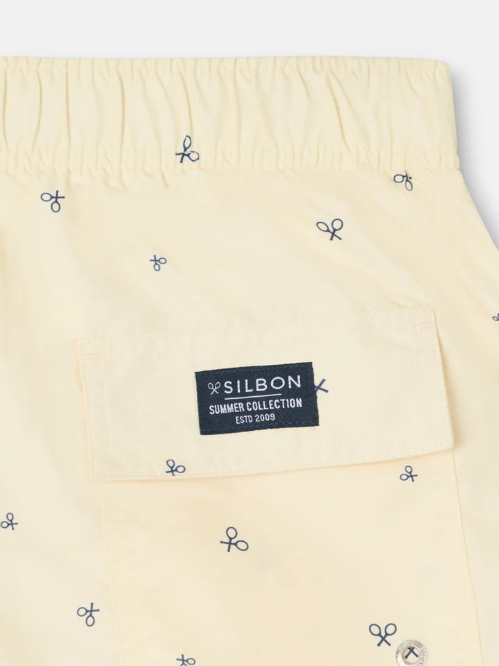 BAÑADOR SILBON MINIRAQUETAS - AMARILLO