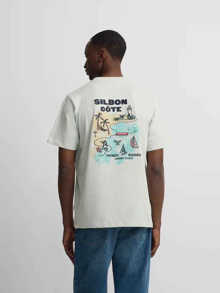 CAMISETA SILBON COTE - AGUAMARINA