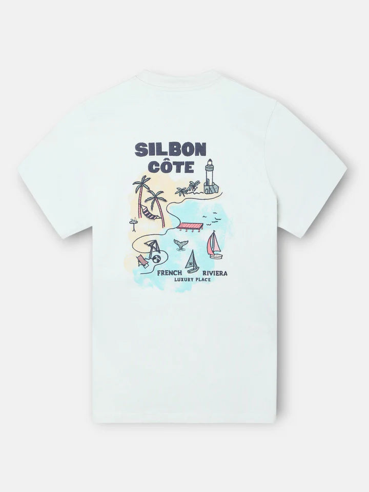 CAMISETA SILBON COTE - AGUAMARINA