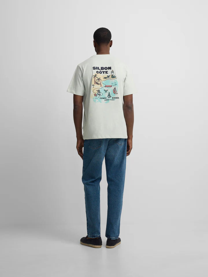 CAMISETA SILBON COTE - AGUAMARINA