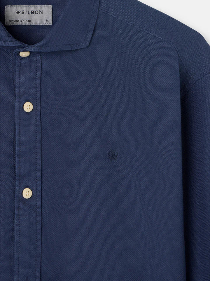 CAMISA SPORT ESTRUCTURA SILBON - MARINO