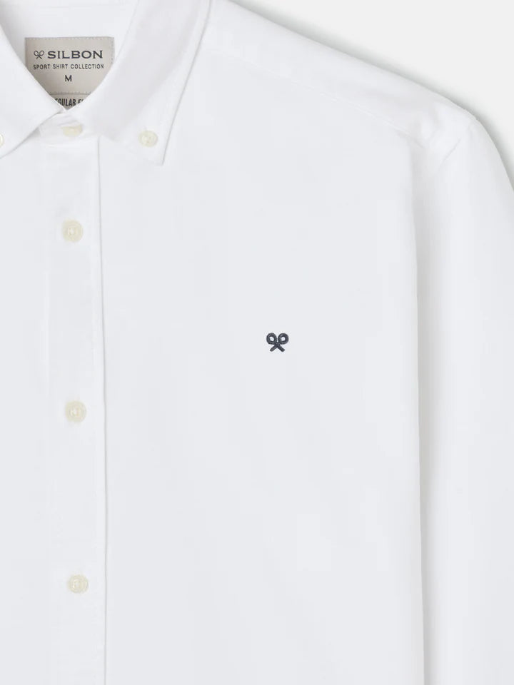CAMISA SILBON OXFORD REGULAR - BLANCO