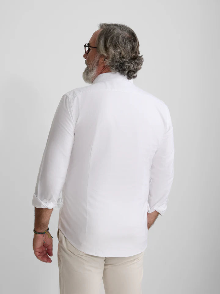 CAMISA SILBON OXFORD REGULAR - BLANCO