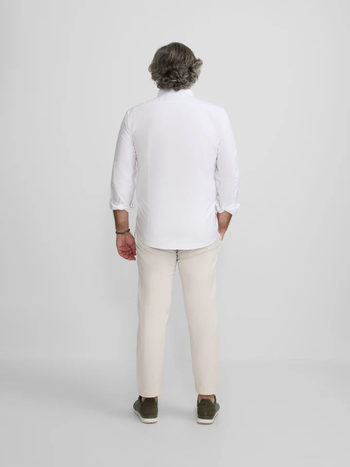 CAMISA SILBON OXFORD REGULAR - BLANCO