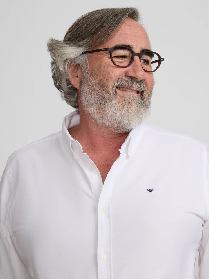 CAMISA SILBON OXFORD REGULAR - BLANCO