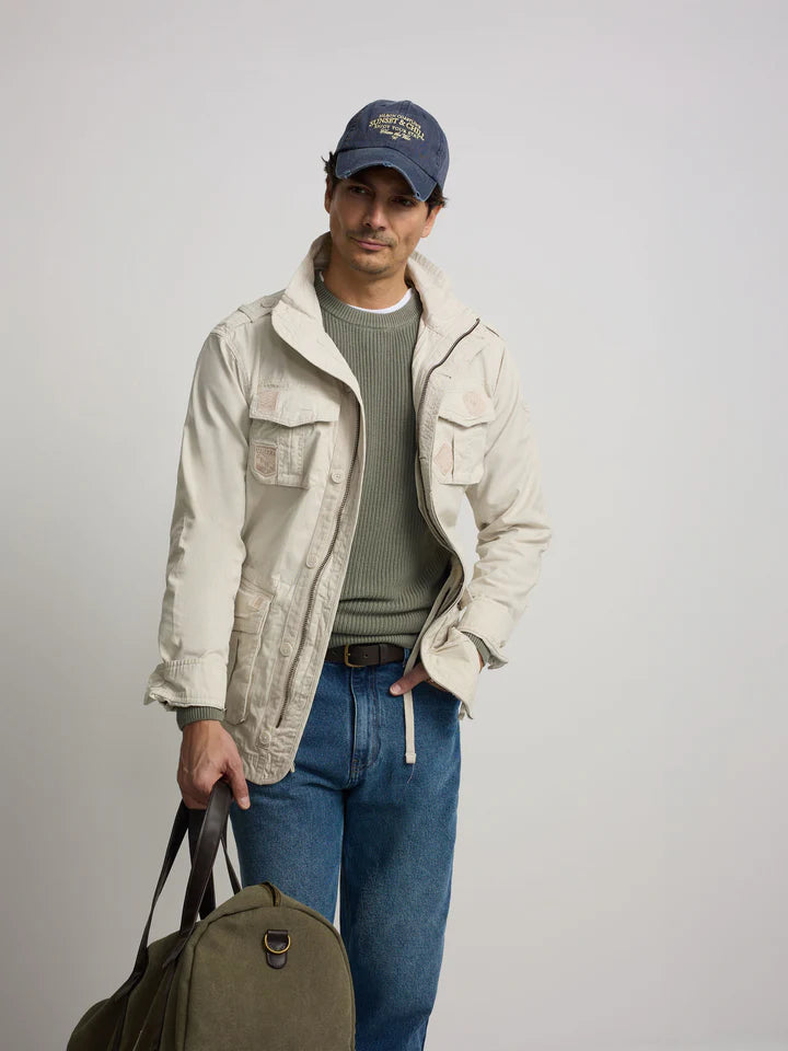 PARKA PARCHES SILBON - CREMA