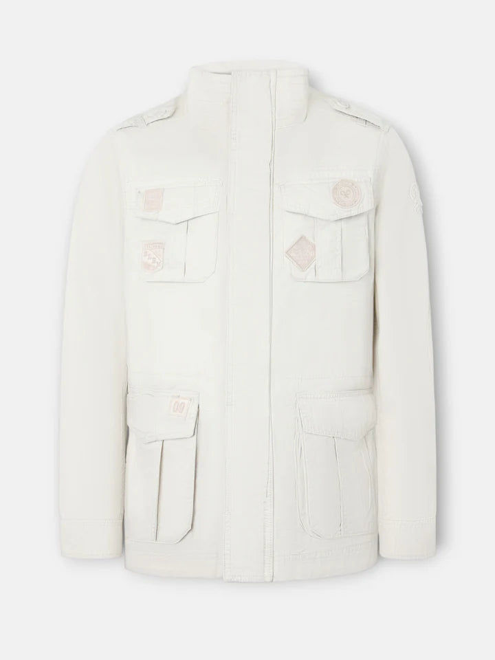 PARKA PARCHES SILBON - CREMA