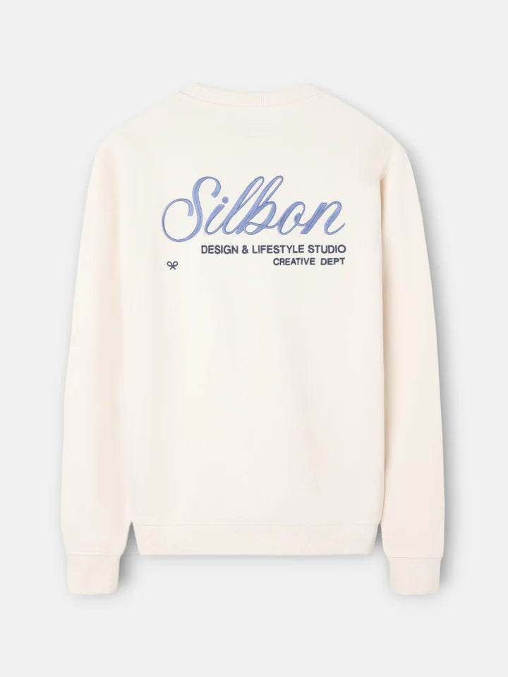 SUDADERA SILBON CREATIVE - CREMA