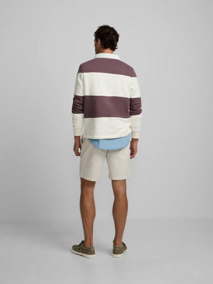 SUDADERA CUELLO POLO  RAYA SILBON - BURDEOS