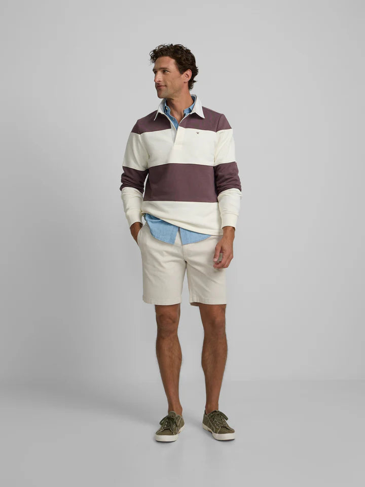 SUDADERA CUELLO POLO  RAYA SILBON - BURDEOS