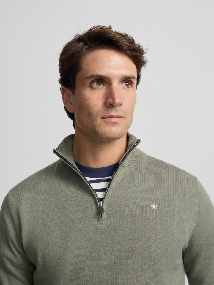 JERSEY SILBON MEDIA CREMALLERA - VERDE