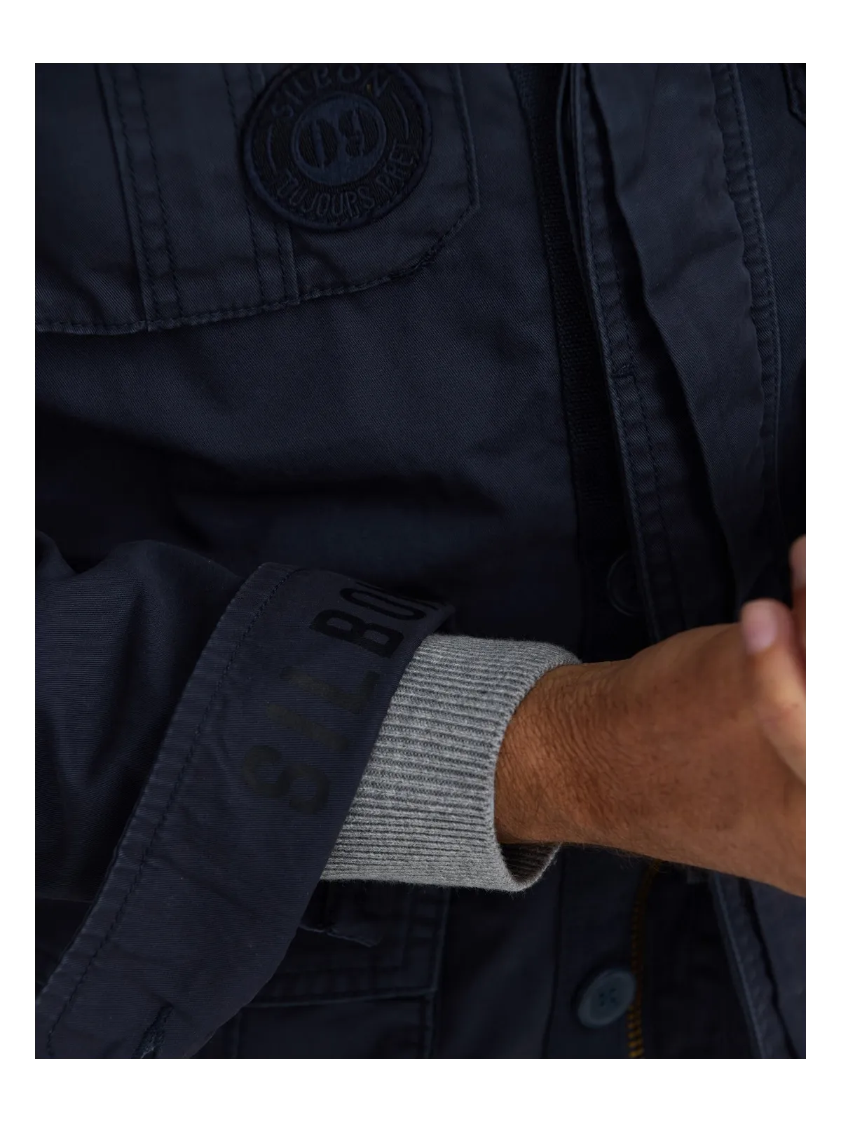 CHAQUETA SILBON MILITAR - MARINO