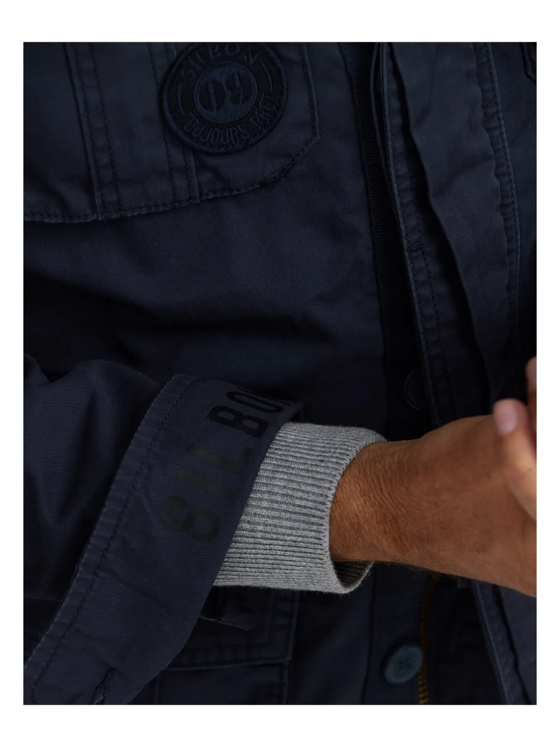 CHAQUETA SILBON MILITAR - MARINO