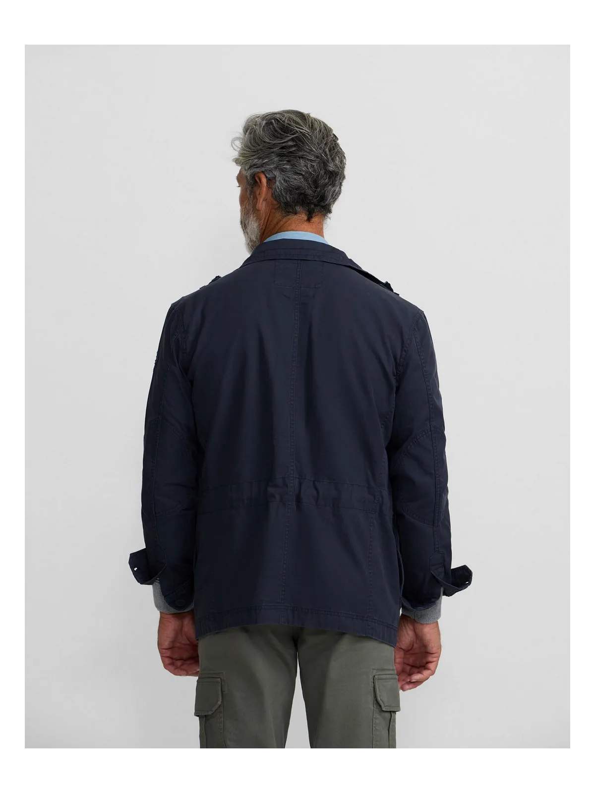 CHAQUETA SILBON MILITAR - MARINO
