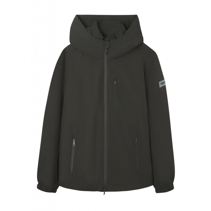 CHAQUETA SILBON CORTAVIENTOS CAPUCHA - VERDE