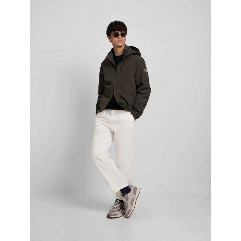 CHAQUETA SILBON CORTAVIENTOS CAPUCHA - VERDE