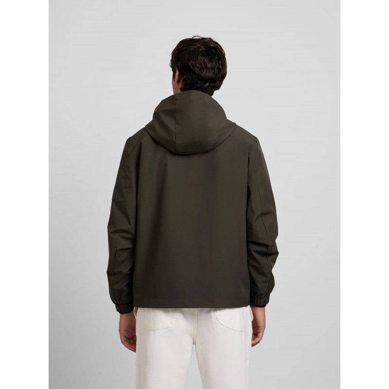 CHAQUETA SILBON CORTAVIENTOS CAPUCHA - VERDE