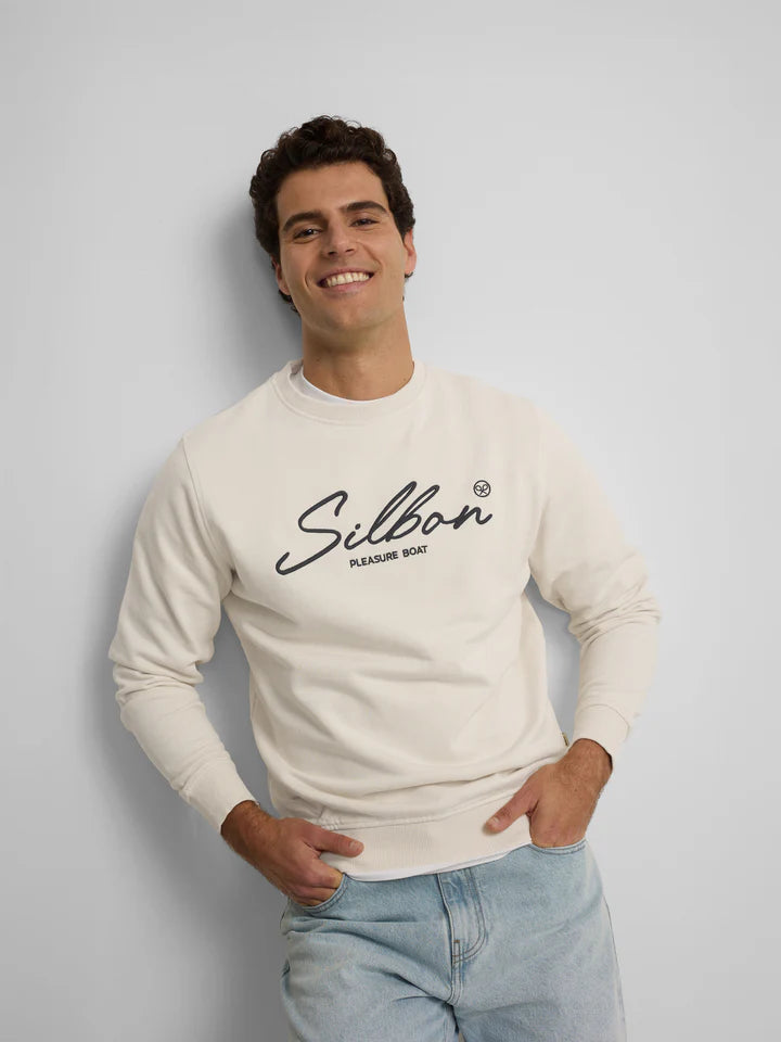 SUDADERA PLEASE SILBON - CREMA