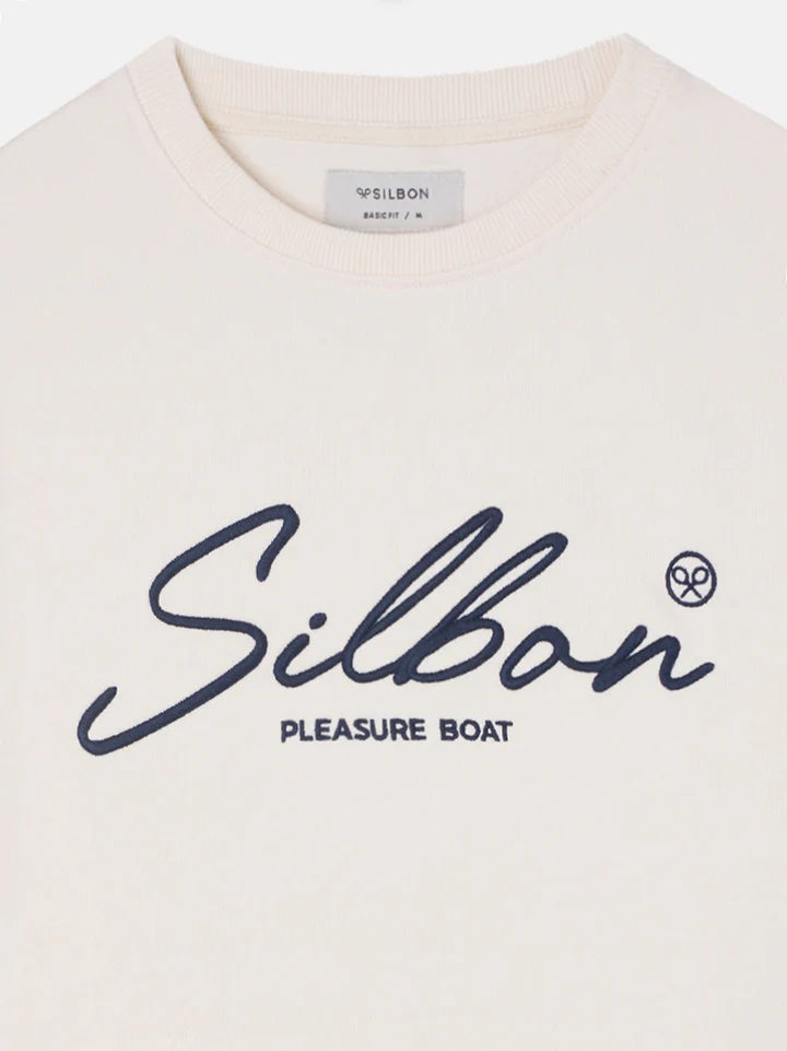SUDADERA PLEASE SILBON - CREMA