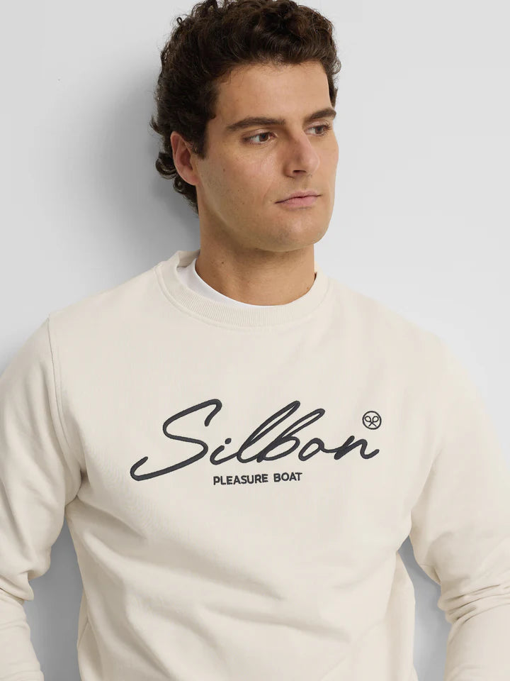 SUDADERA PLEASE SILBON - CREMA