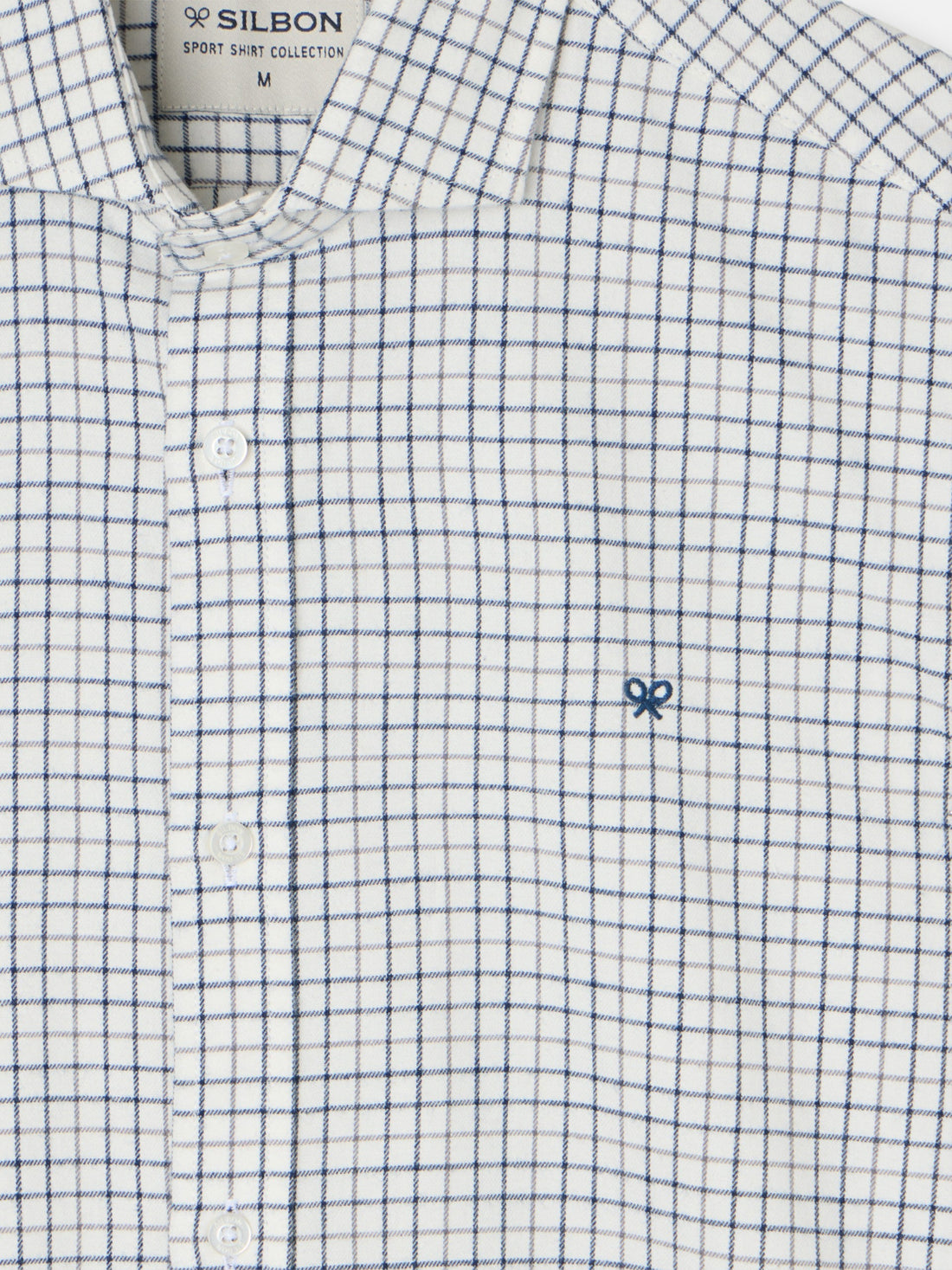 camisa silbon cuadro bicolor - MARINO