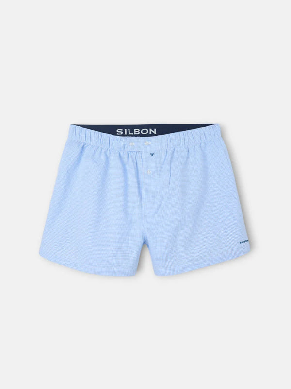 CALZONCILLO SILBON MINI CUADRO - CELESTE