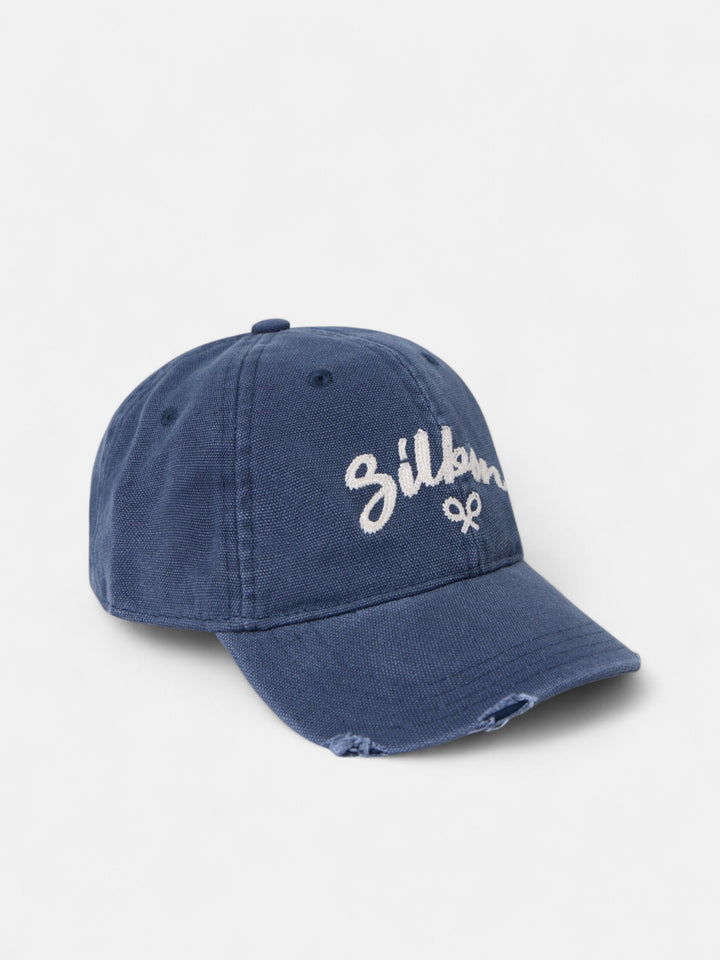 GORRA SILBON DESGASTADA - MARINO