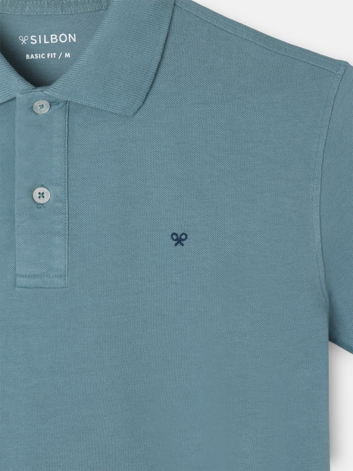 POLO CLASICO LISO PETROLEO