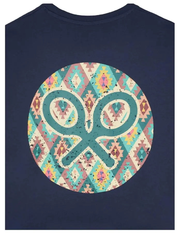CAMISETA SILBON CIRCULO ETNICO - MARINO