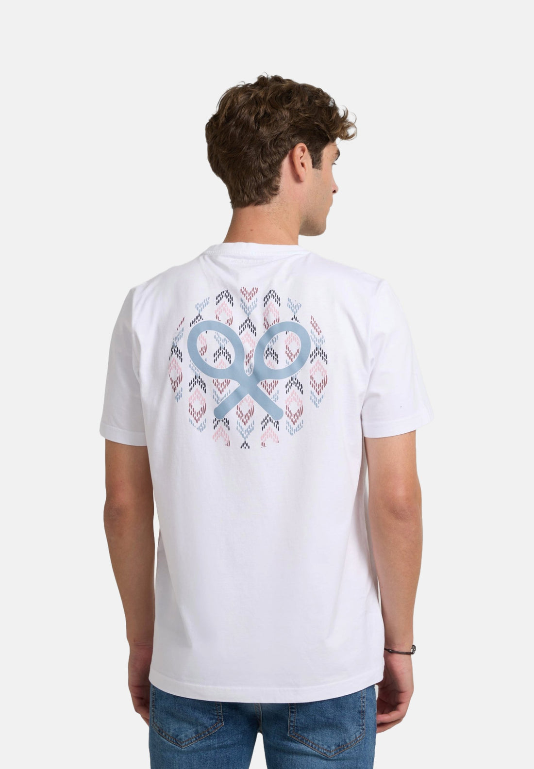 CAMISETA SILBON CIRCULO ETNICO - BLANCO
