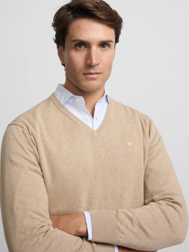 JERSEY SILBON PICO - BEIGE