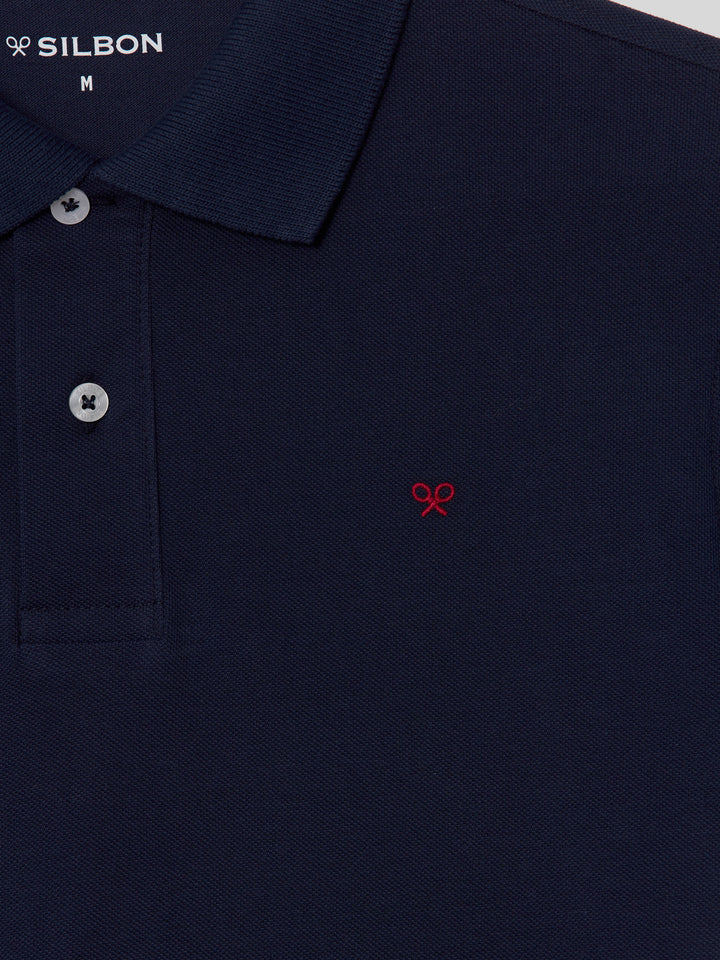 POLO SILBON LISO - MARINO