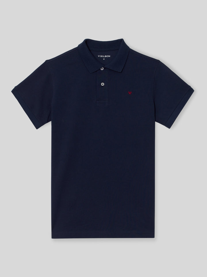 POLO SILBON LISO - MARINO