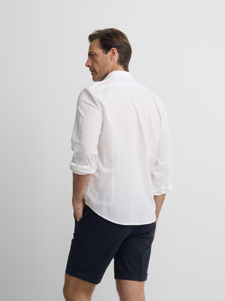 CAMISA SILBON SPOR LINO - BLANCO