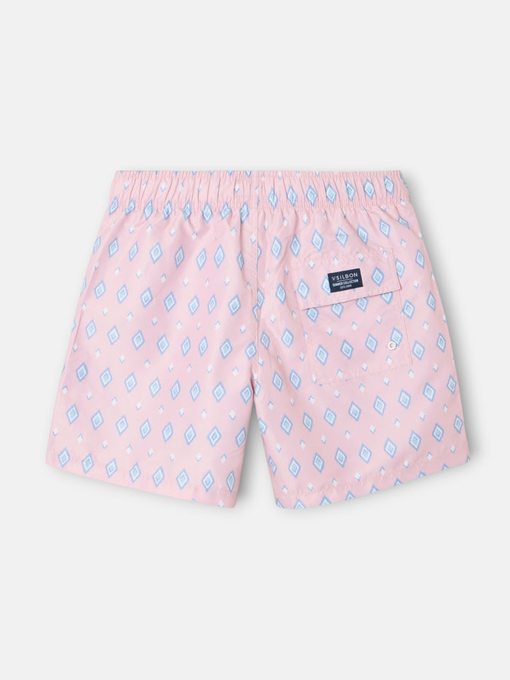 BAÑADOR SILBON ROMBOS SB - CORAL