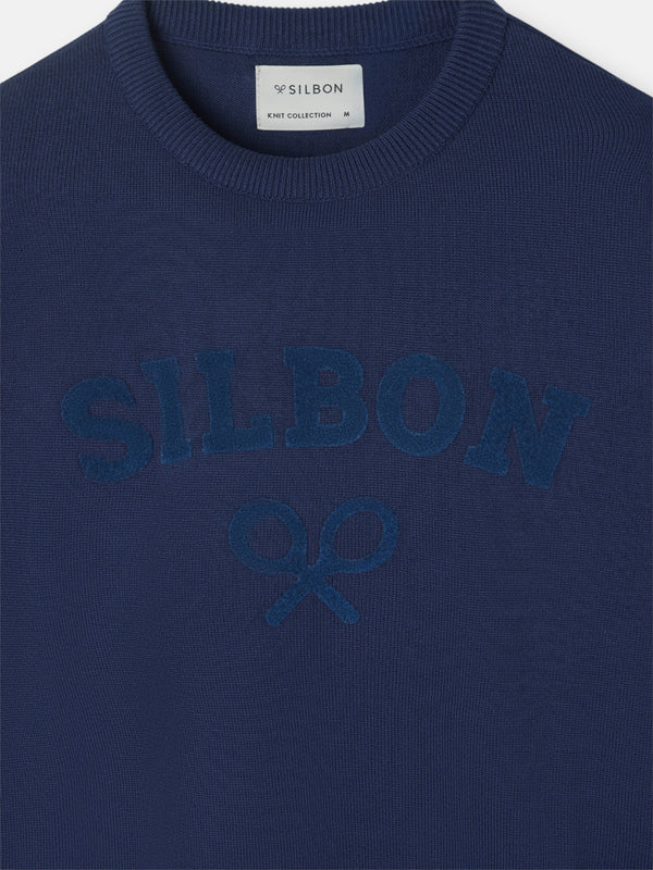JERSEY SILBON MEDIA RAQUETA - MARINO