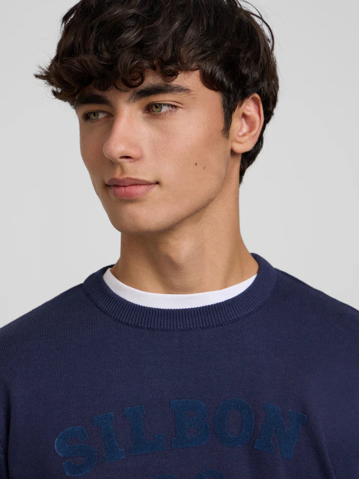 JERSEY SILBON MEDIA RAQUETA - MARINO